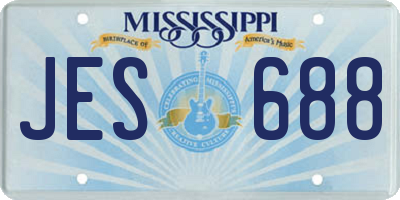 MS license plate JES688