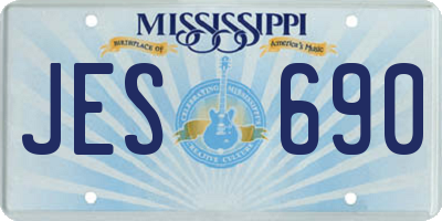 MS license plate JES690