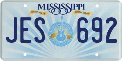 MS license plate JES692