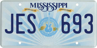 MS license plate JES693