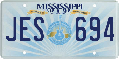 MS license plate JES694