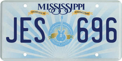 MS license plate JES696