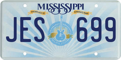 MS license plate JES699