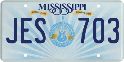 MS license plate JES703