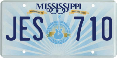 MS license plate JES710