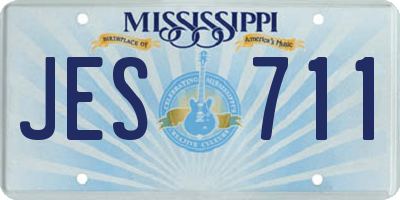 MS license plate JES711