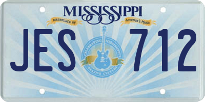 MS license plate JES712