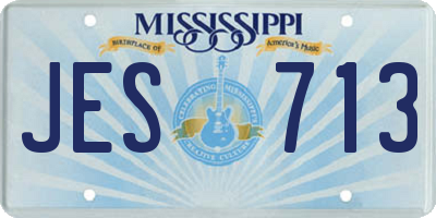 MS license plate JES713