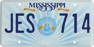 MS license plate JES714