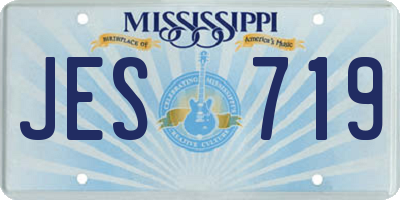 MS license plate JES719