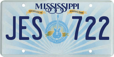 MS license plate JES722