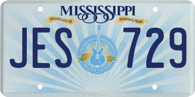 MS license plate JES729