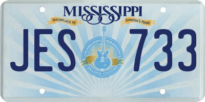 MS license plate JES733