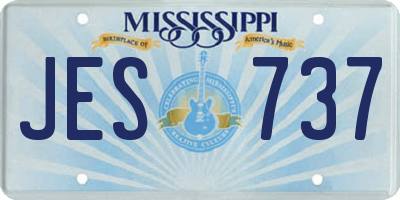 MS license plate JES737