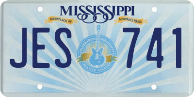 MS license plate JES741