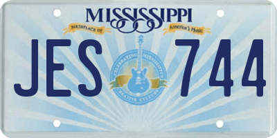 MS license plate JES744