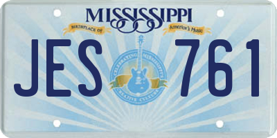 MS license plate JES761