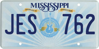 MS license plate JES762