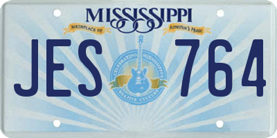 MS license plate JES764