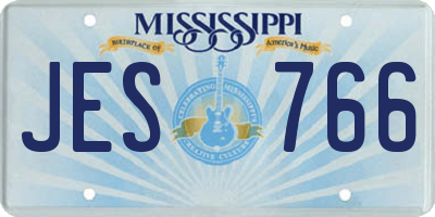 MS license plate JES766