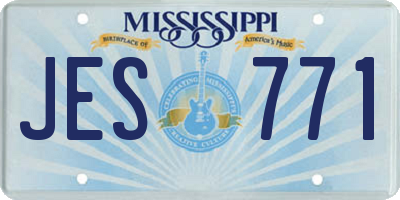 MS license plate JES771