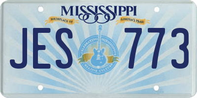 MS license plate JES773