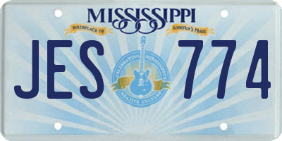 MS license plate JES774