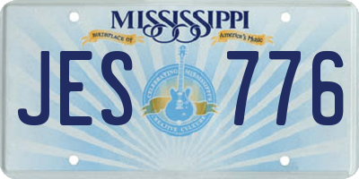 MS license plate JES776