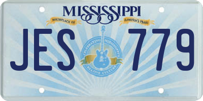 MS license plate JES779