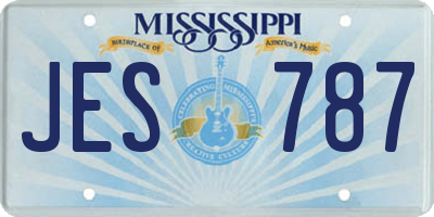 MS license plate JES787