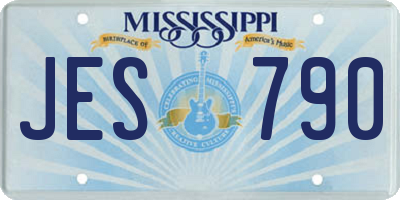 MS license plate JES790