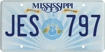 MS license plate JES797