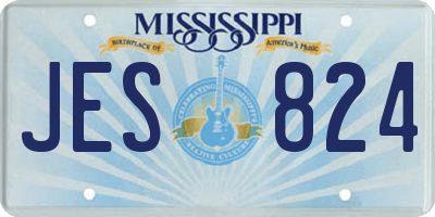 MS license plate JES824