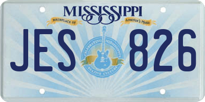 MS license plate JES826