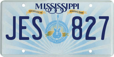MS license plate JES827