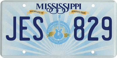 MS license plate JES829