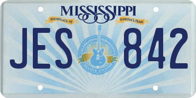 MS license plate JES842