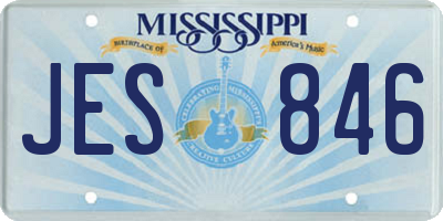 MS license plate JES846