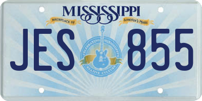 MS license plate JES855