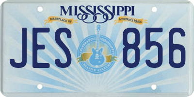 MS license plate JES856