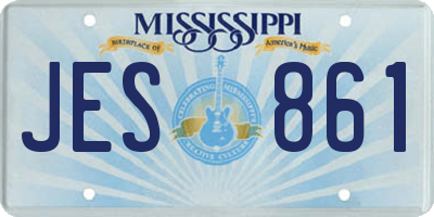 MS license plate JES861