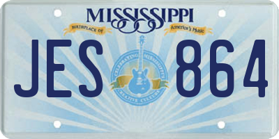 MS license plate JES864