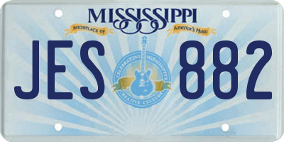 MS license plate JES882