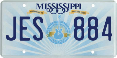MS license plate JES884