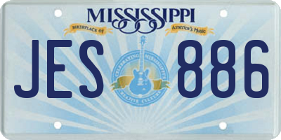 MS license plate JES886