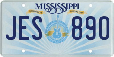 MS license plate JES890
