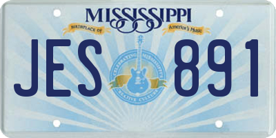 MS license plate JES891