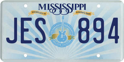 MS license plate JES894