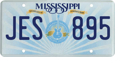 MS license plate JES895