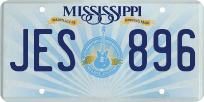 MS license plate JES896